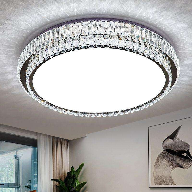 轻奢led高档灯具灯卧室豪华新款水晶组合吸顶灯灯长方形餐厅客厅