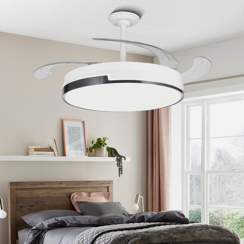 卧室客厅风扇灯餐厅北欧隐形吊扇灯风扇吊灯厂家直销东南亚静音
