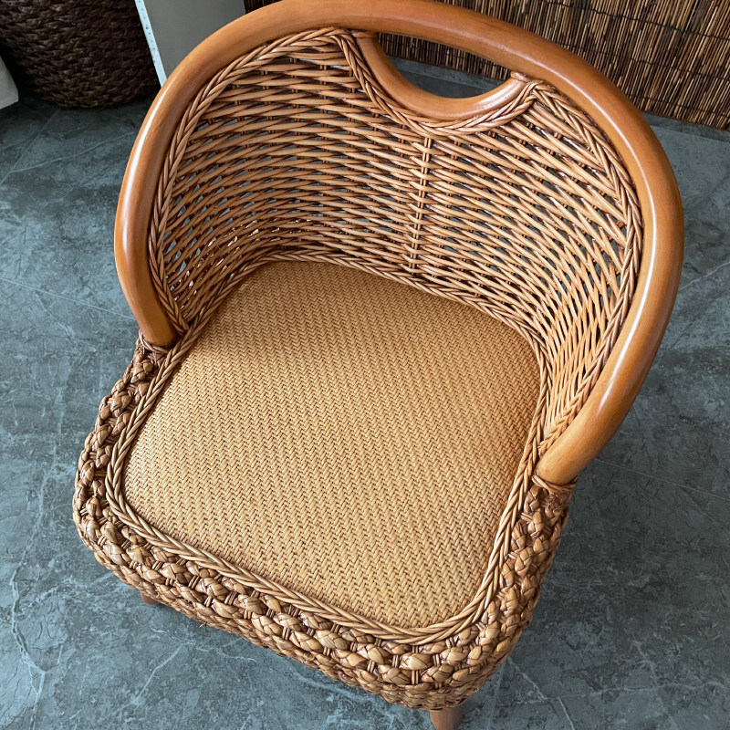 藤编矮凳手编靠背坐凳板凳艺术休闲小椅子编织座椅家用实木换鞋凳,住宅家具,矮凳,淘宝优惠券,粉丝福利购,淘宝优惠卷