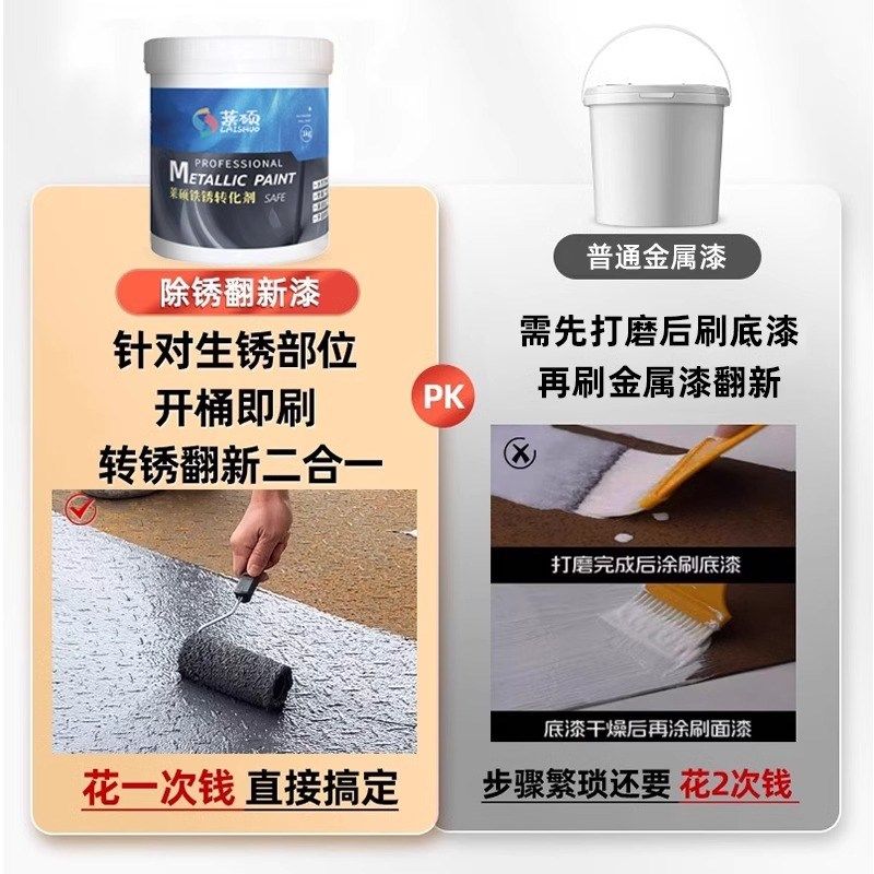 暖气片专用漆翻新改色水性金属漆自喷漆修补油漆银粉漆铸铁防锈漆