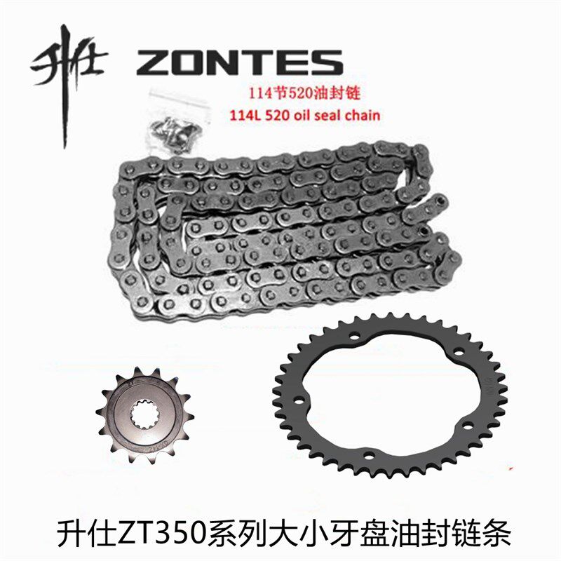 升仕ZTXTXG 大小牙盘大飞从动链轮后齿轮油封链条