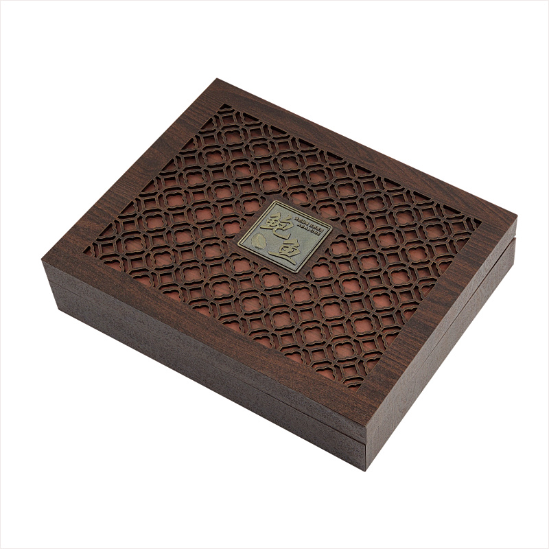 鲍鱼包装盒海参礼盒高档礼品盒雕刻窗花古典木盒干鲍一斤装空盒子