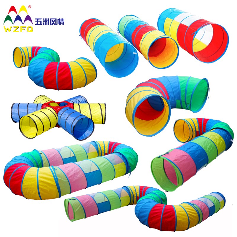 儿童爬行隧道筒感统训练早教器材宝宝幼儿园拓展道具游戏阳光钻洞