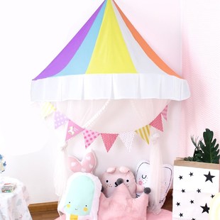 儿童帐篷民宿幼儿园摄影拍摄床上房间卧室装饰读书角半圆半月帐篷