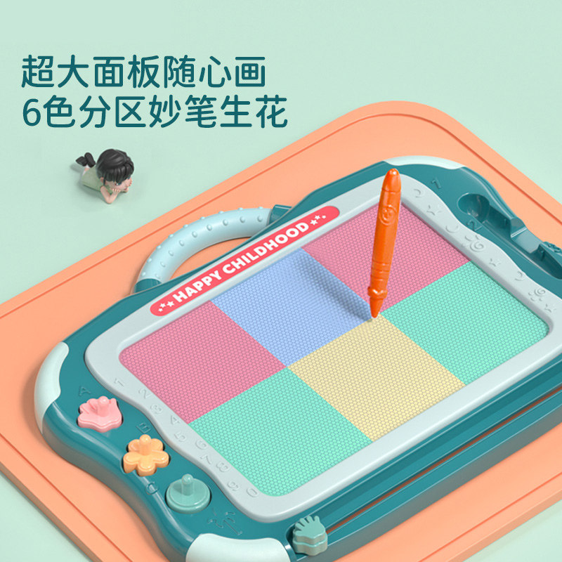 铭塔儿童画板磁性写字板宝宝婴幼儿擦涂色画画消除的