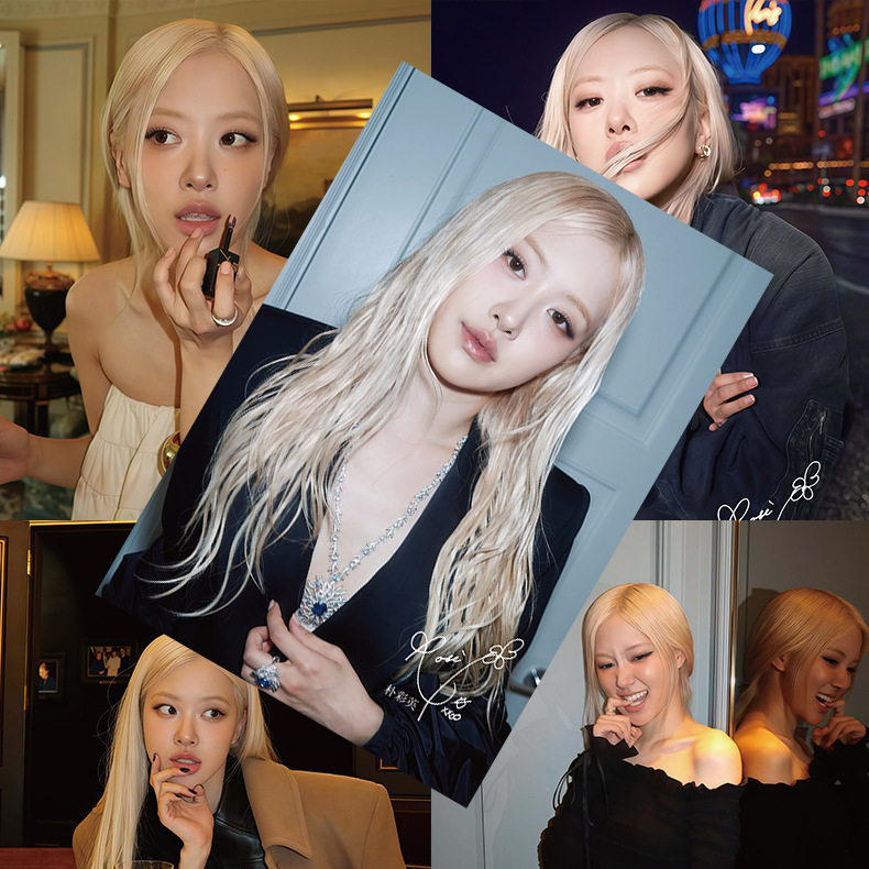 朴彩英海报贴画1套8张 女团粉墨成员rose周边写真宿舍墙贴纸,模玩/动漫/周边/娃圈三坑/桌游,海报/色纸,淘宝优惠券,粉丝福利购,淘宝优惠卷