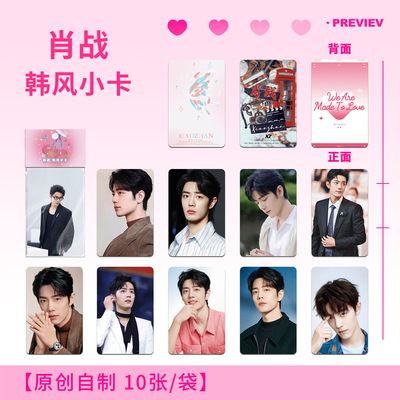 肖战韩风小卡10张高清拍立得自印卡贺卡明信片lomo卡