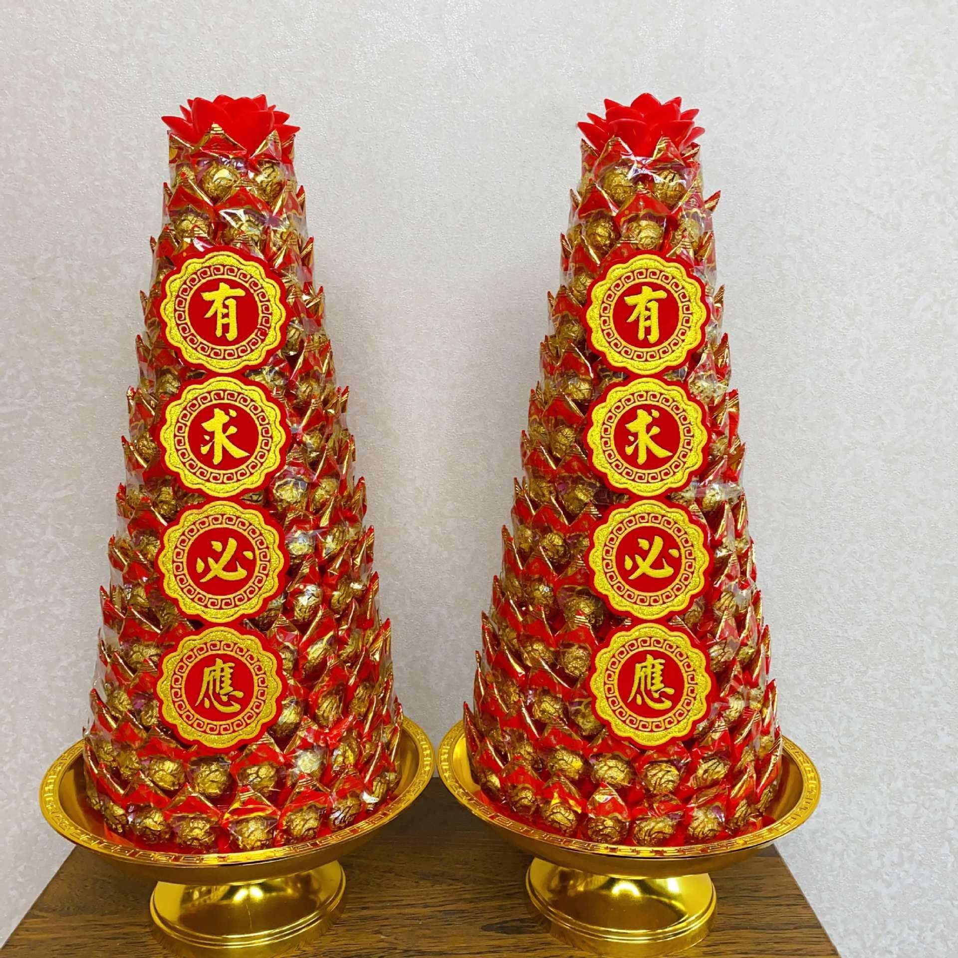 旺来多层七彩升糖塔拜佛手工供品初一十五佛事供养神明
