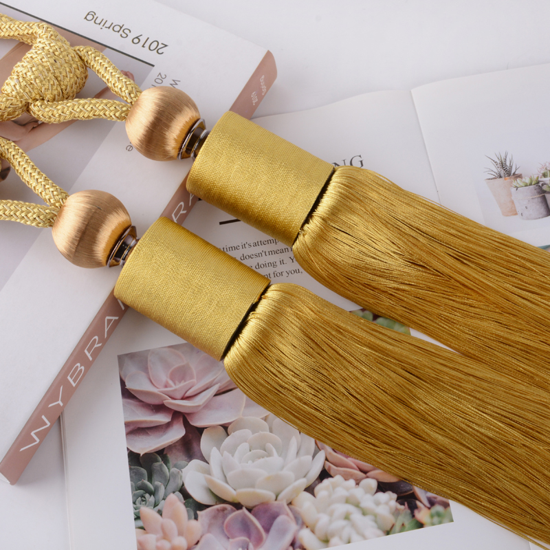 简约现代窗帘挂钩挂球绑球绑w带绑绳吊球装饰流苏吊坠客厅装饰绑