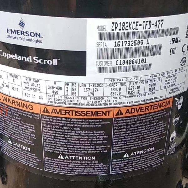 ZP182KQE-TFD-405全新谷轮182KCE-TFD-522 550 477压缩机VP182KSE