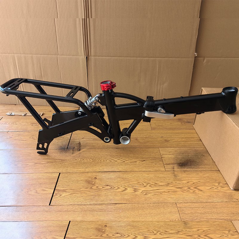 14寸小巧折叠电动车铝合金车架A代驾锂电车单车自行车改装架子后