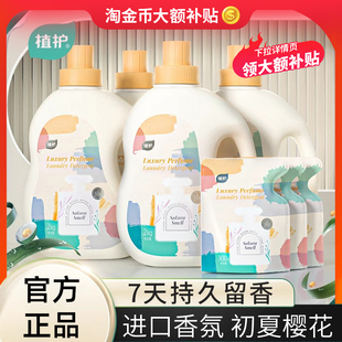 植护樱花香洗衣液持久留香72小时家用整箱批实惠低泡易漂去污正品