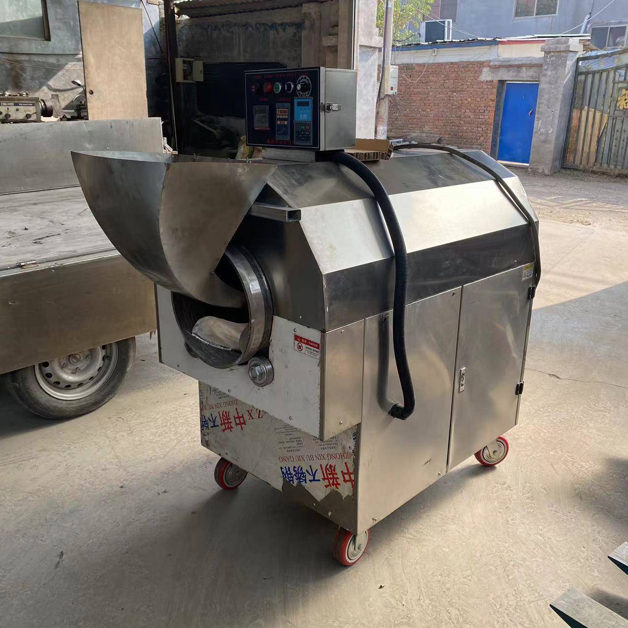 小型板栗炒货机大豆滚筒翻炒机瓜子花生坚果食品炒料机