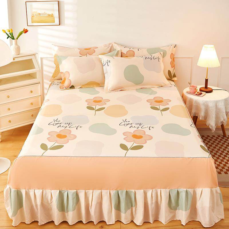 小清新全棉喷气印花单床裙斜纹纯棉床垫保护套韩版床裙单件床罩,农机/农具/农膜,其它农用工具,淘宝优惠券,粉丝福利购,淘宝优惠卷