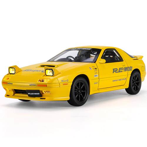 1比24马自达RX7合金汽车模型仿真收藏车模摆件男孩玩具车跑车赛车