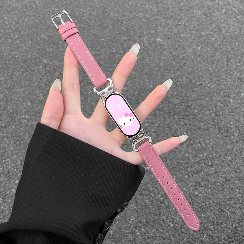 连遇小米手环10猫耳针扣皮替换带