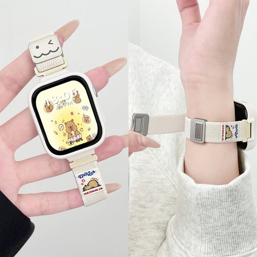 连遇红米手表5弹力编织磁吸表带