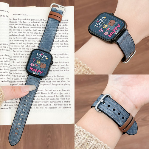 适用华为fit5pro手表带硅胶牛仔华为fit4pro表带夏天女生华为fit5表带小众时尚fit4替换华为fit3腕带fit2配件