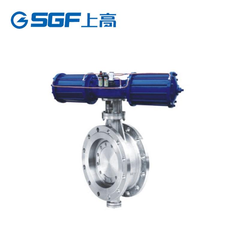 双向密封耐磨耐腐大口径气动硬密封三偏心法兰蝶阀D643W