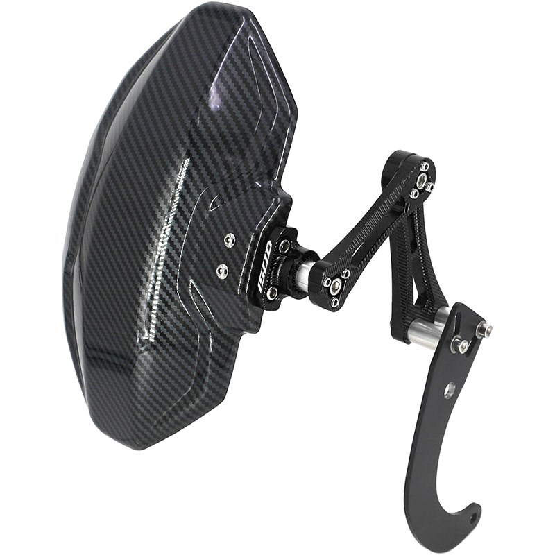 适用升仕150D 150M改装后挡泥板碳纤纹可调节后沙板泥瓦盾挡水板