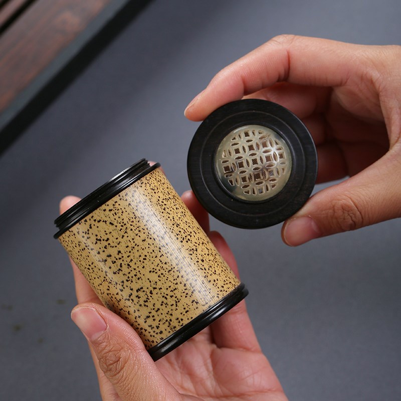 手工梅妃竹岭叫罐文玩虫罐虫筒蝈蝈笼子便携蛐蛐竹筒透气加食虫具