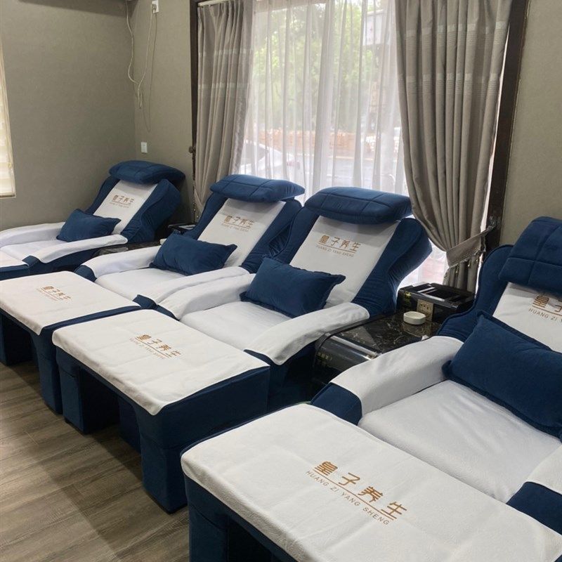 足浴沙发巾四件定制防滑采耳足疗美甲沙发罩按摩椅垫