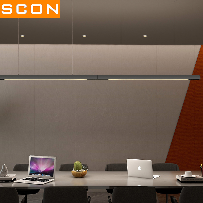 CON办公室吊灯led长条灯无缝拼接办公区会议室桌面灯工位办公灯