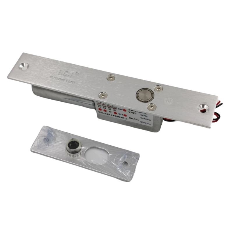 LCJ力士坚二芯门禁电子刷卡锁阳极磁感应电插锁EC200B玻璃门电锁