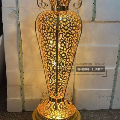 热卖 旋转店铺佛堂大殿业家居别墅客厅水晶落地大瓶灯