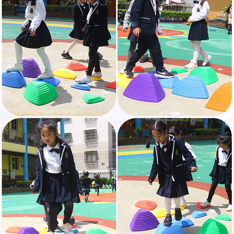 幼儿园儿童早教感统训练过河石踩踏石平衡木独木桥室内外健身器材