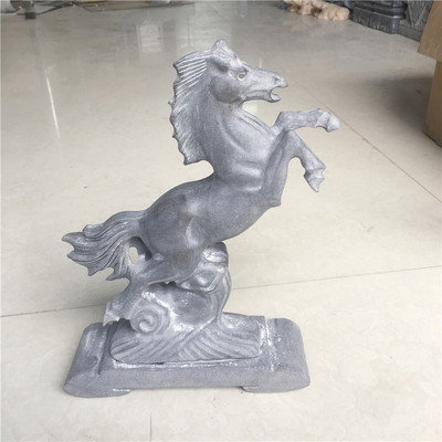 青石头马摆件石雕石刻马到成功工艺品摆件天然石材石头雕刻石马
