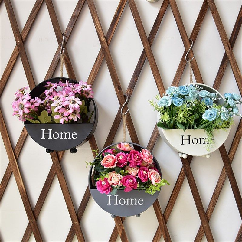 欧式创意家居室内墙面装饰仿真挂件墙壁墙上吊挂式铁艺篮装,家居饰品,壁饰,淘宝优惠券,粉丝福利购,淘宝优惠卷