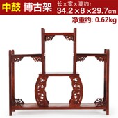 红木工艺品茶壶底座 小多宝架紫砂壶座摆架 红酸枝博古架架子