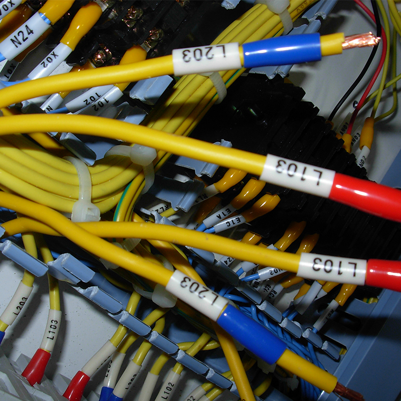 硕方线号机线号管PVC号码管电缆电线梅花管打码机亚光白色内齿管