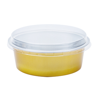 爱焙乐圆型铝箔杯马芬松饼布丁冰激凌杯DI烘焙模具带盖