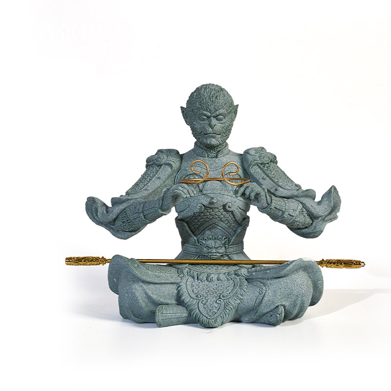 国风青砂石大圣茶宠高级礼品手把件鱼缸假山造景家居装饰盆景,家居饰品,装饰摆件,淘宝优惠券,粉丝福利购,淘宝优惠卷