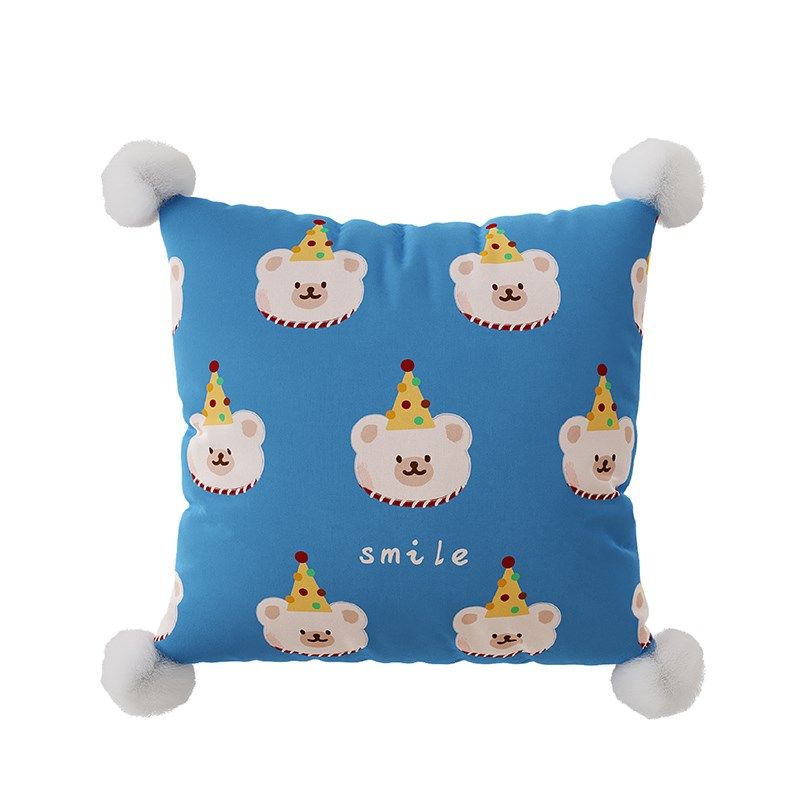 多巴胺奶油熊抱枕沙发床头靠垫腰枕女生夹腿睡觉长条抱枕拆洗