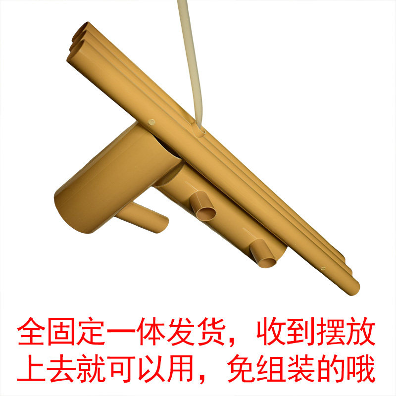 滴流盒流水 鱼缸石槽水塑料竹筒流水循环增氧