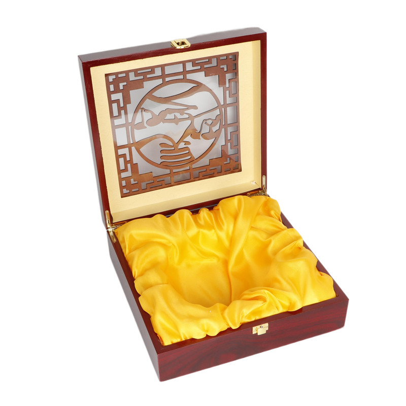 野生灵芝片包装盒灵芝干货紫灵芝切片赤林芝礼品盒镂空木质空盒子