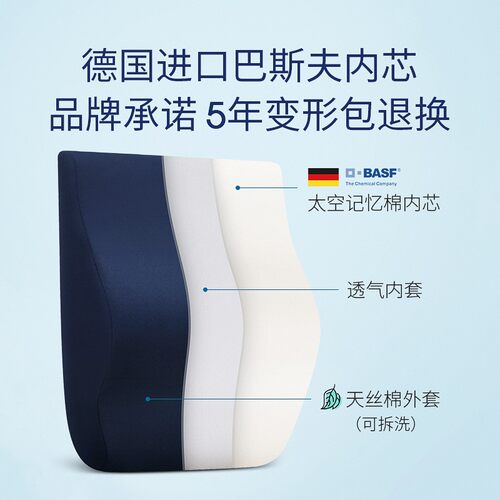 护腰靠垫办公室腰靠记忆棉腰垫汽靠背垫座椅垫腰靠枕腰枕