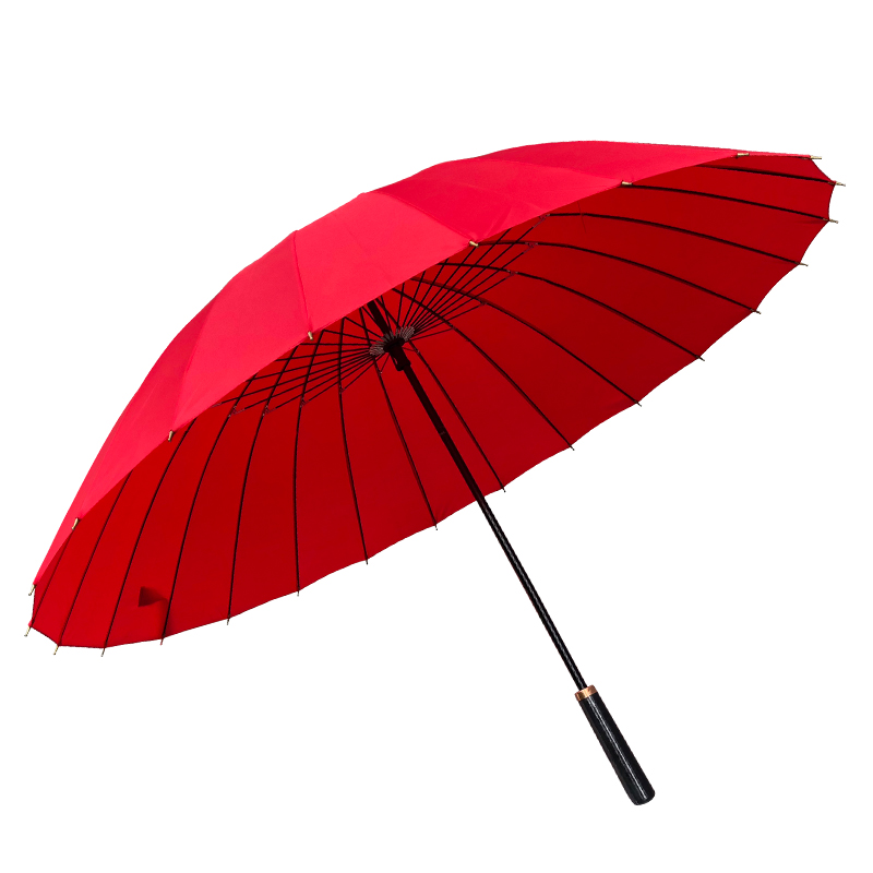 雨伞女结婚红伞新娘出嫁全自动折叠拍照道具舞蹈伞加大长柄广告伞