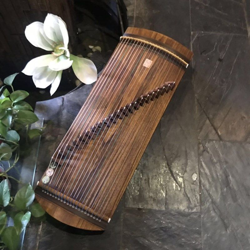 恋音21弦 一米挖筝 迷你小古筝80 便携式半筝 初学考级演奏小筝父