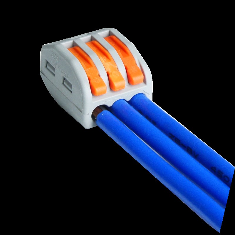 100只装 接线端子PCT-2电线连接器软硬线接头压线帽222-7erN