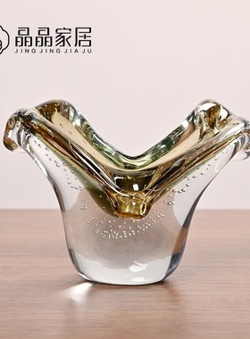 现代加厚玻璃花瓶客厅餐厅办公桌电视柜酒店玄关家居软装摆件
