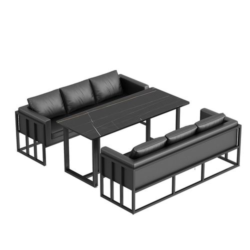 卡座沙发小酒馆工业风复古皮革烧烤店咖啡厅商用餐桌酒吧桌椅