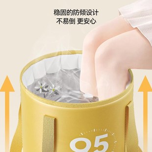 折叠泡脚桶便携式 洗脚家用泡脚袋宿舍熏蒸养生足浴盆过膝深桶厚