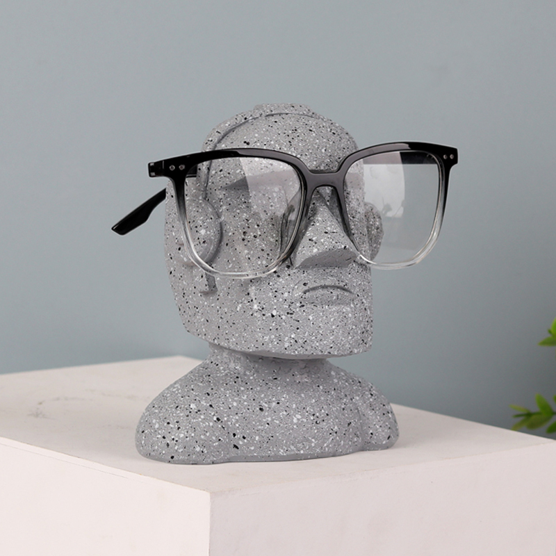 创意搞怪石像人物眼镜架摆件眼镜店柜台道具装饰摆放架眼镜展示架