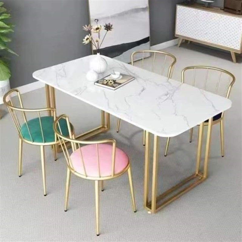 家用大理石餐桌桌子吃饭现代长方形餐桌椅小户型饭桌椅子,住宅家具,大理石餐桌,淘宝优惠券,粉丝福利购,淘宝优惠卷