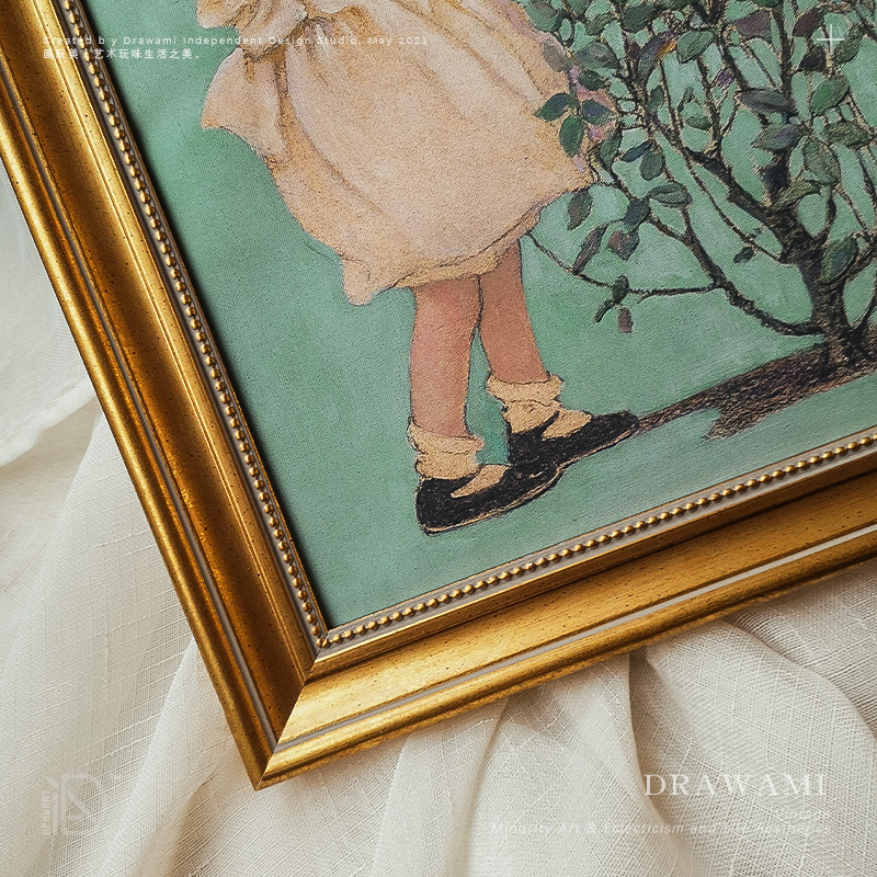 法式轻奢复古挂画玫瑰女孩小众客厅背景墙欧式装饰画组合墙面壁画图片
