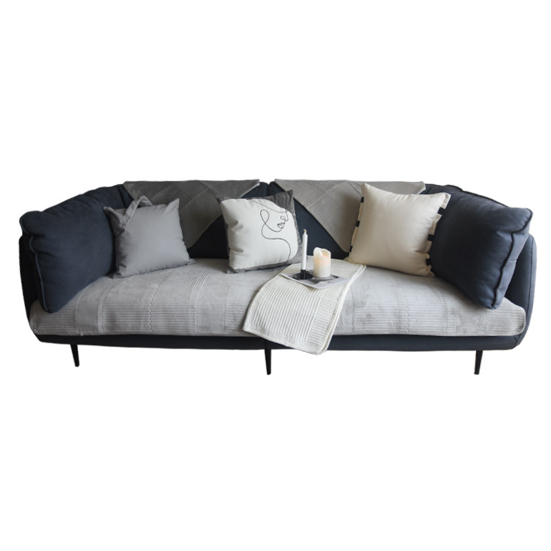 秋冬定制绒毛沙发垫防滑加厚沙发坐垫布艺垫子奶油风沙发巾